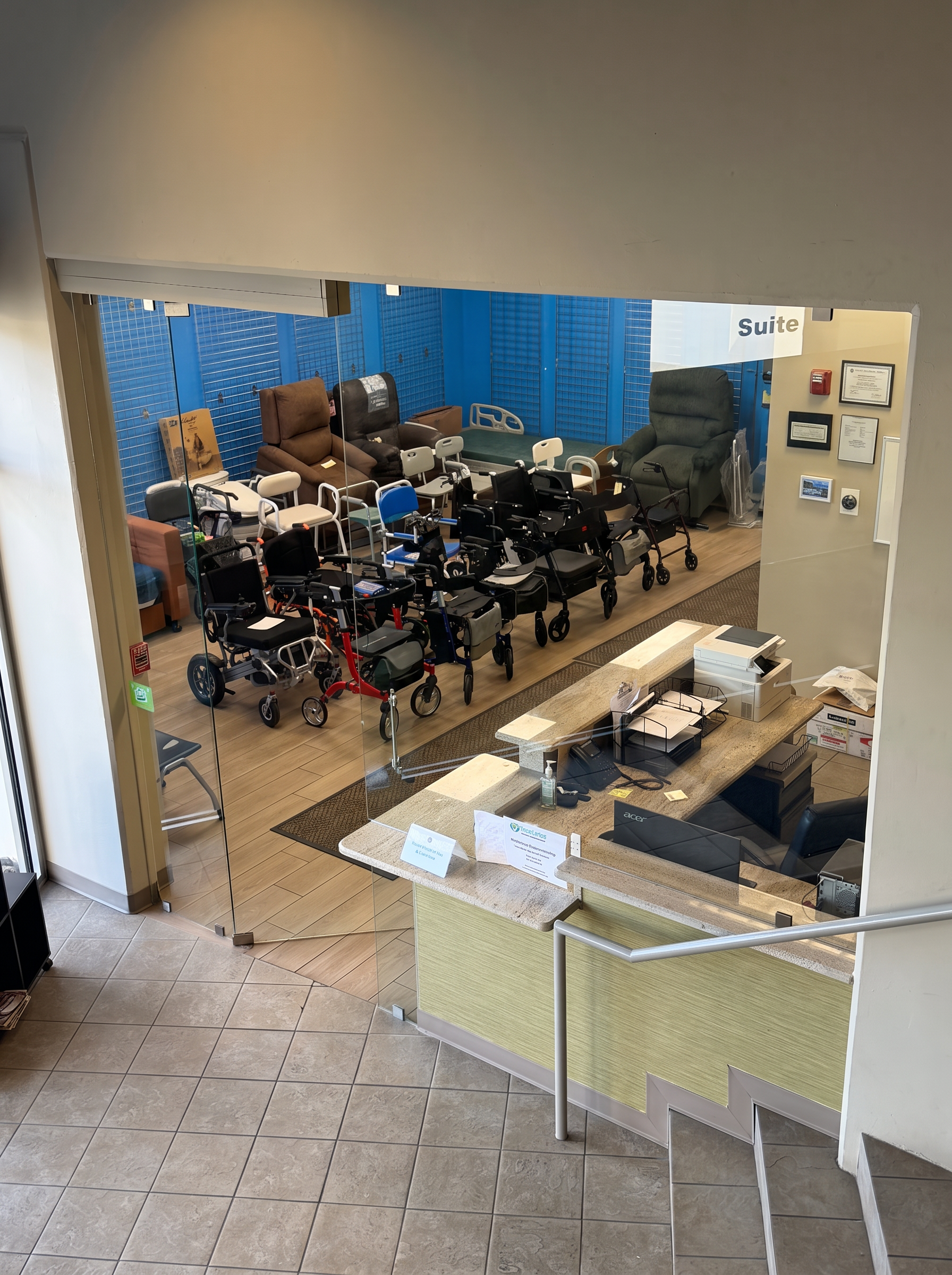 TrustMed medical equipment showroom and reception in San Antonio